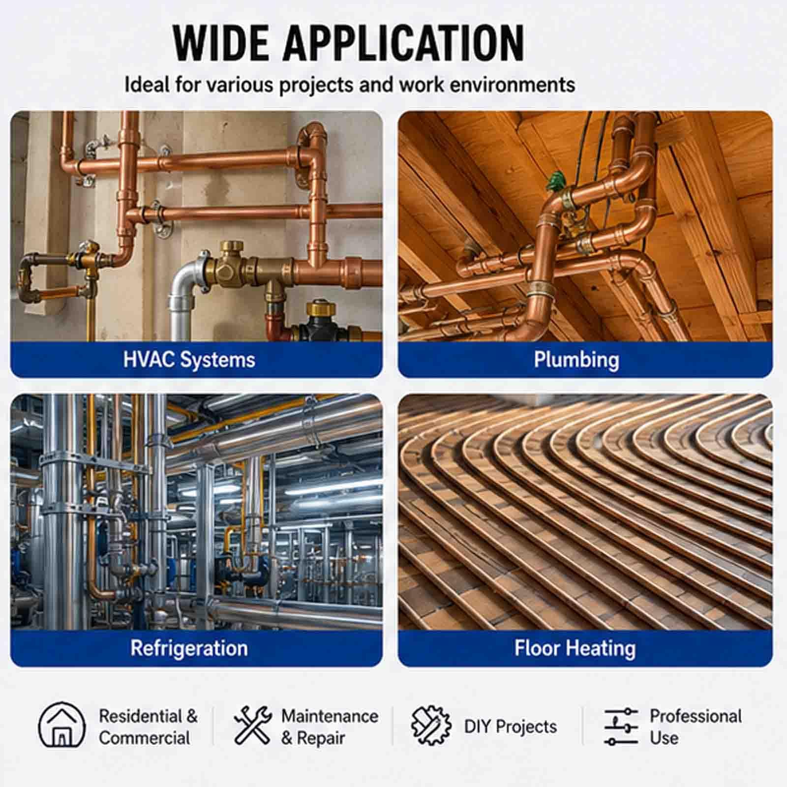 Zestaw ręcznej giętarki zapadkowej, 3/8"–7/8" HVAC Zestaw narzędzi do gięcia rur miedzianych i aluminiowych, kolano 90° do instalacji chłodniczych i klimatyzacyjnych