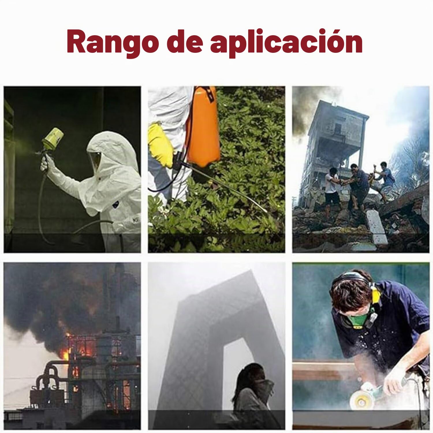 Sistema eléctrico de alimentación de aire de flujo constante – Respirador de gas químico de cara completa para pesticidas, filtros de silicona, soldadura de laboratorio, pintura a prueba de