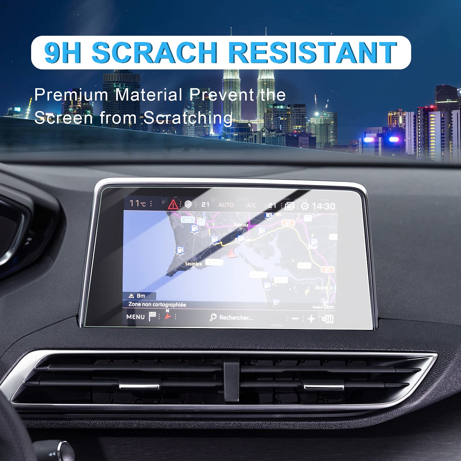 Film De Protection D'Écran GPS Pour Peugeot Rifter 2019-2020 - Plastique Transparent PET, 8 Pouces - 11