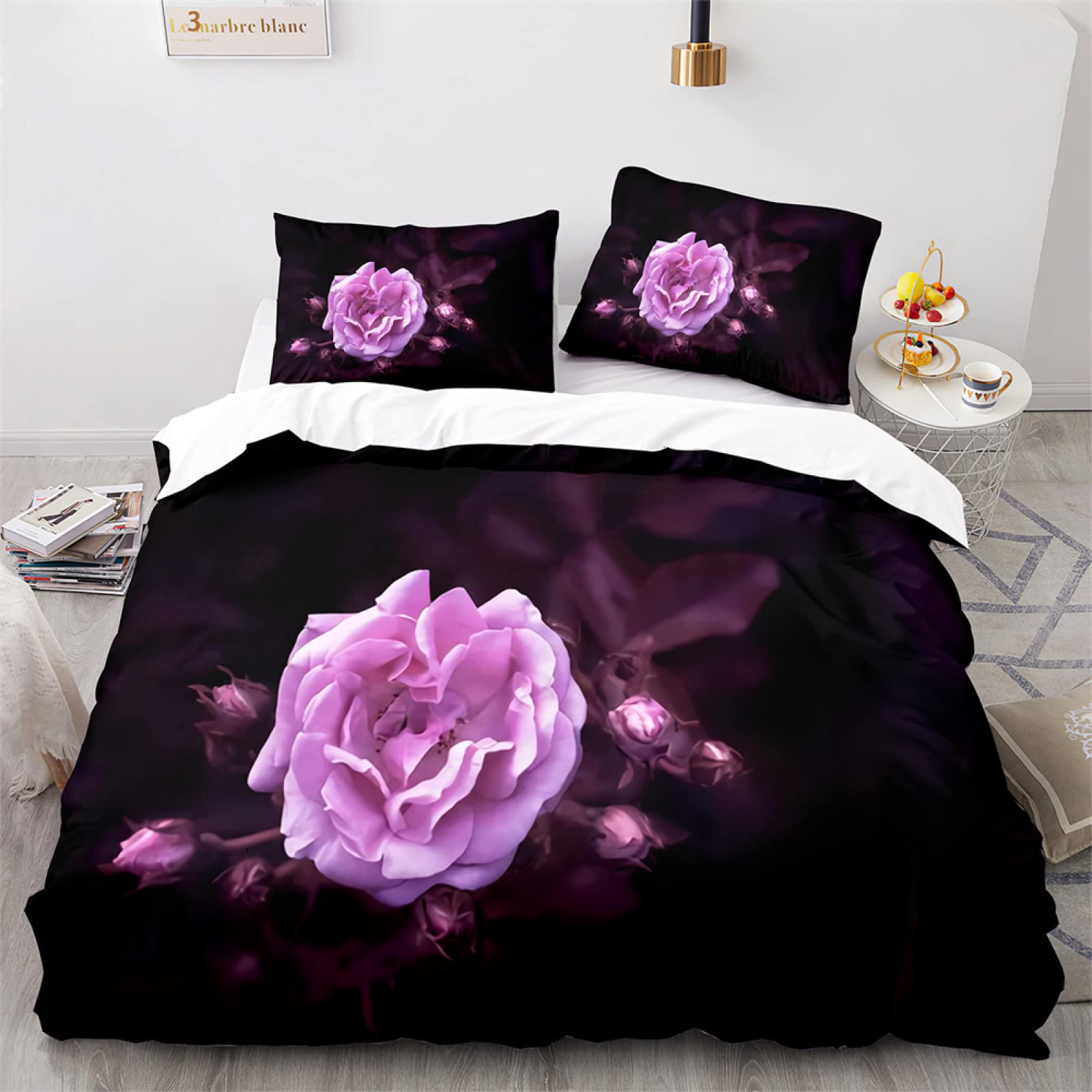 Housse de couette 160x200 microfibre 110g/㎡ à fermeture éclair