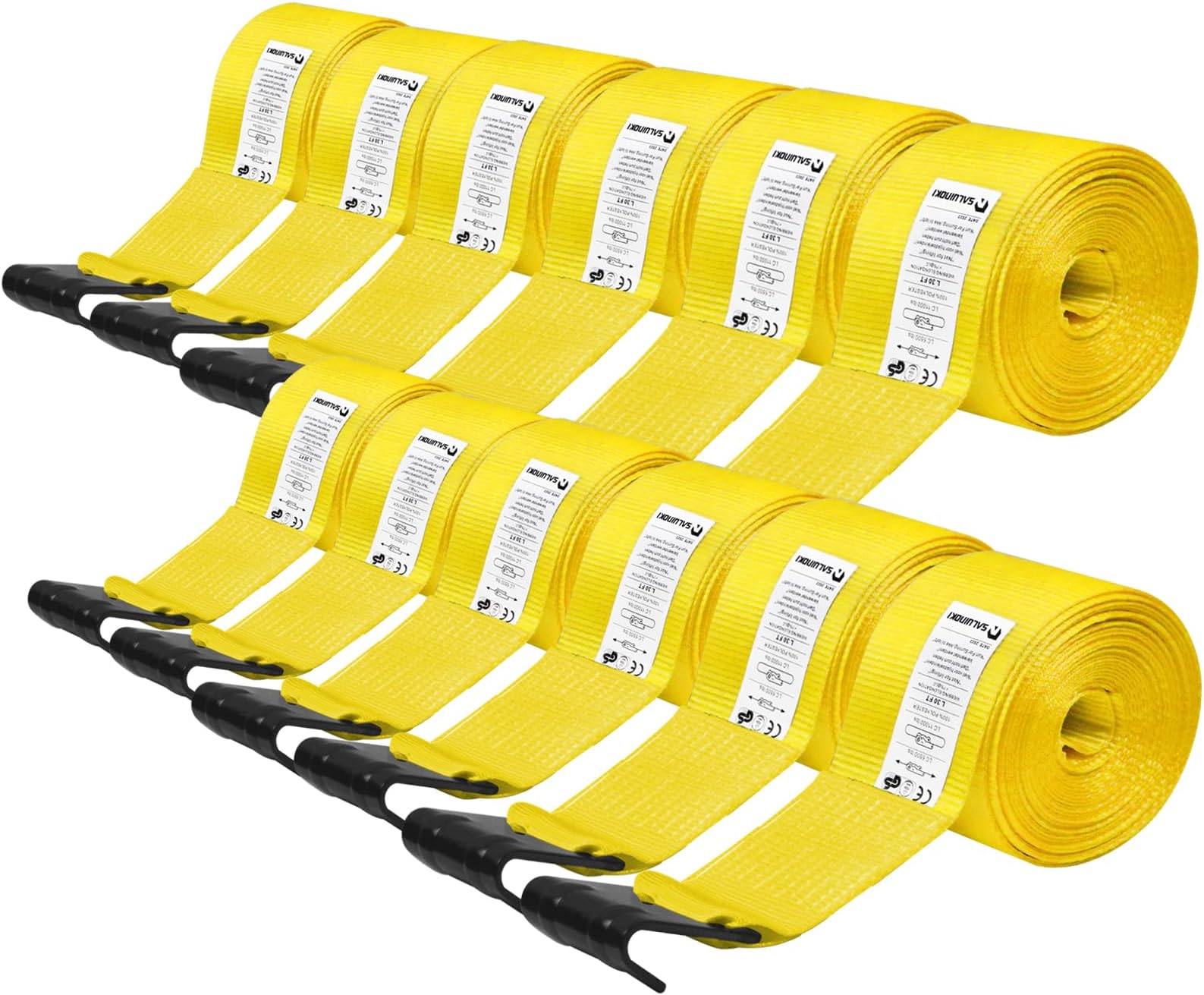 SALUINOKI 12Pack 4 inch Straps Flatbed Strap 4x30 Truck