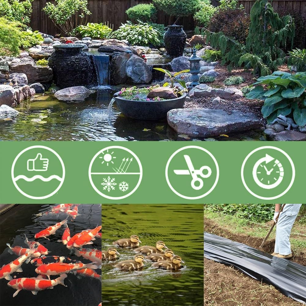 Pompe per laghetti da Esterno per laghetti Fai-da-Te, Teli Preformati per laghetti per Piccoli Giardini Acquatici e abbeveratoi per Bestiame - Valorizza Il Tuo Giardino con efficienti Giochi