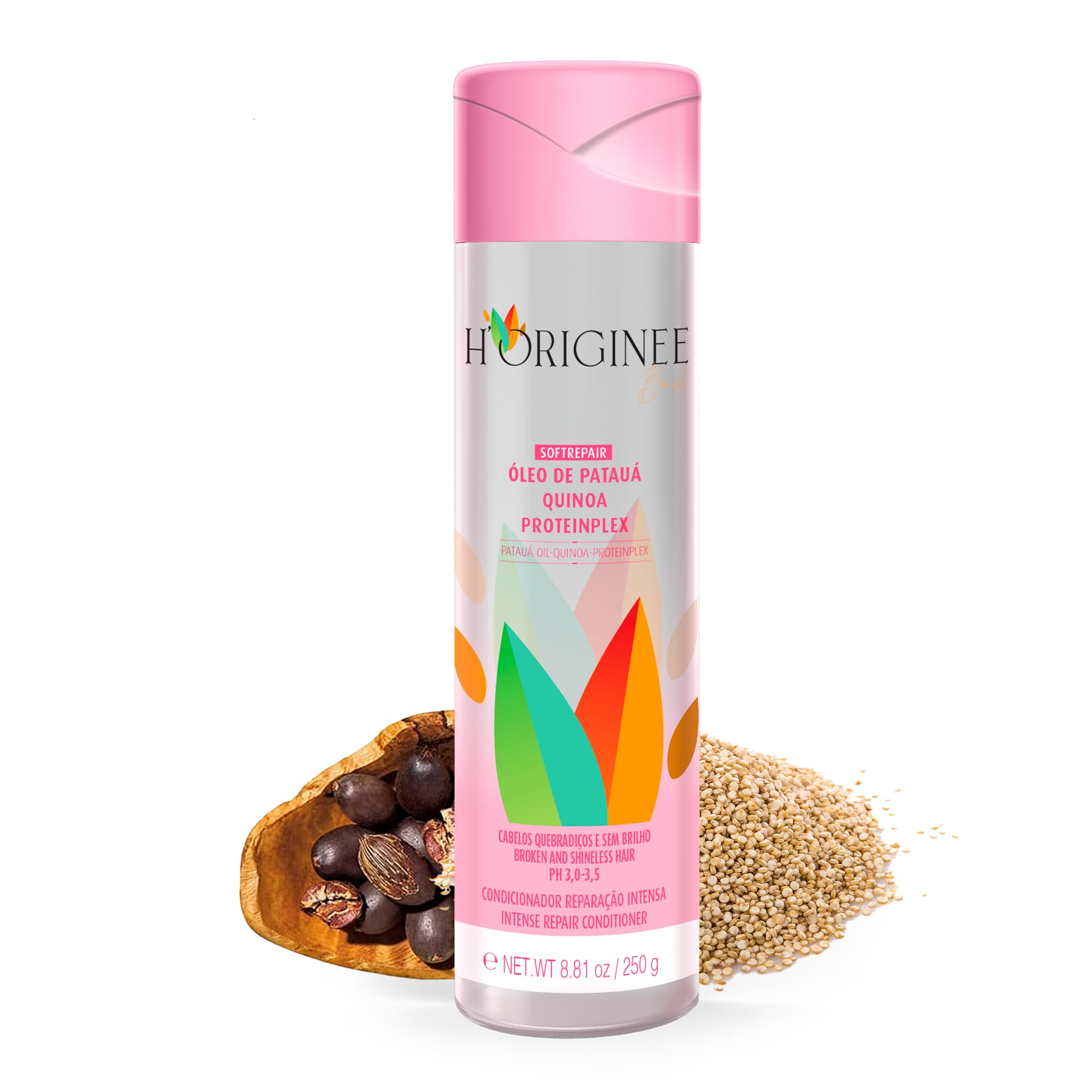 Softrepair Patauá Oil Conditioner - VEGAN - Revitalize and Nourish - Improves Hair Growth, Strength and Natural Glow Cruelty Free, Natural Ingredients, Hypoallergenic - H’originée Brasil - 8.81 oz