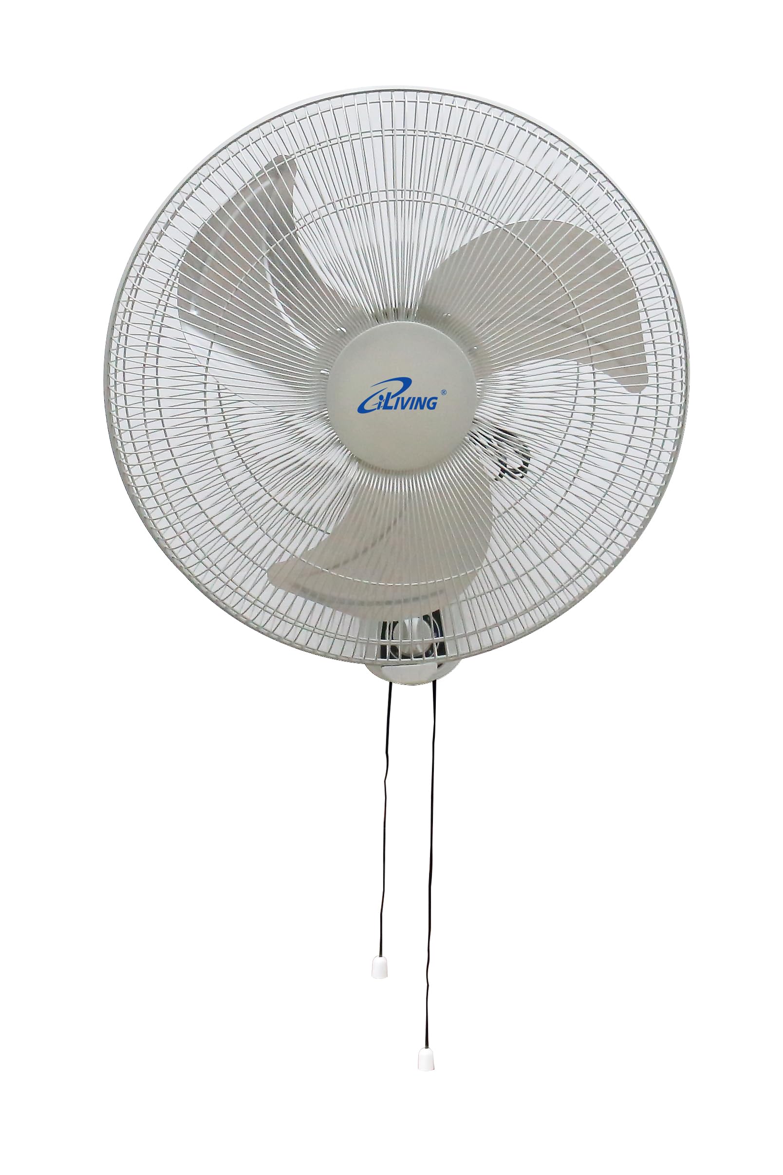 iLiving Glow Oscillating Wall Mount Fan with Adjustable Tilt, 18-inch, 3 Speed, Metal Grille and Blade, 90 Degree Oscillation, Airflow 1650CFM, Ideal for Home, Bedroom, Gym & Office, Greenhouse