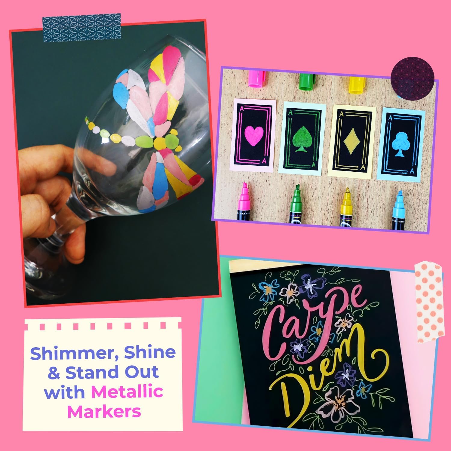 Fine Tip Chalk Markers - Pack of 40 (Neon, Classic & Metallic) Chalk Pens - For Chalkboard, Blackboard, Window, Labels, Bistro, Glass - Wet Wipe Erasable - 3mm Reversible Tip - Image 9