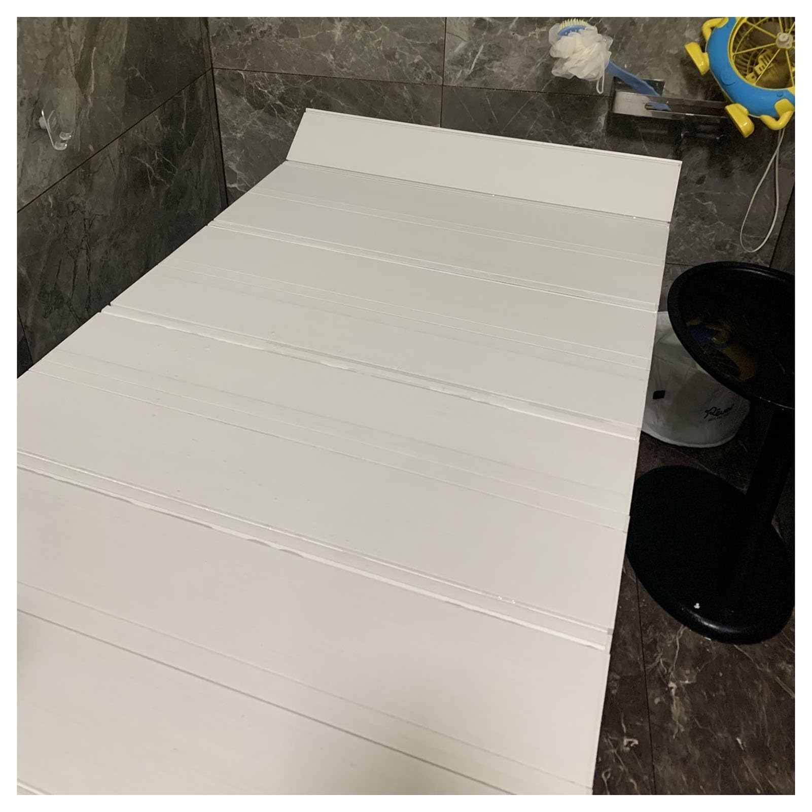 Bandeja de bambú plegable para bañera, cubierta aislante multifuncional, bandeja de spa a prueba de polvo (80 x 116 x 0,6 cm)