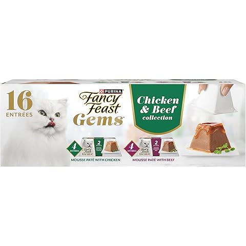 Fancy Feast Gems Pate Cat Food Mousse Chicken or Beef and a Halo of Savory Gravy Wet Cat Food Variety Pack - (1) 8 ct. Boxes - 8 ct. Box