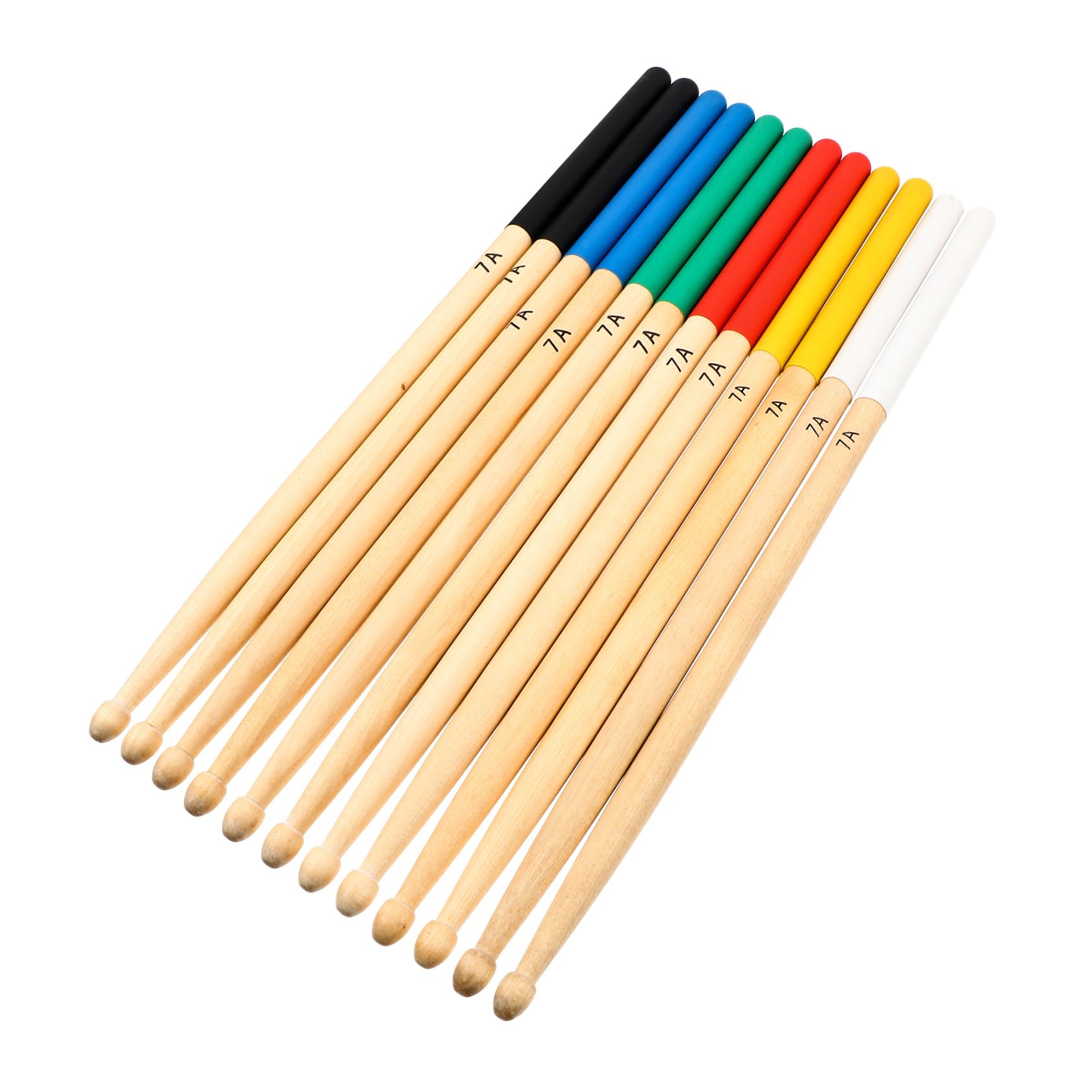 STOBAZA Baquetas Agarre Cómodo Superficie Antideslizante de Percusión de Arce 7a y 6 Pares para Práctica Diaria y Conciertos, Ideales para Estudiantes y Niños
