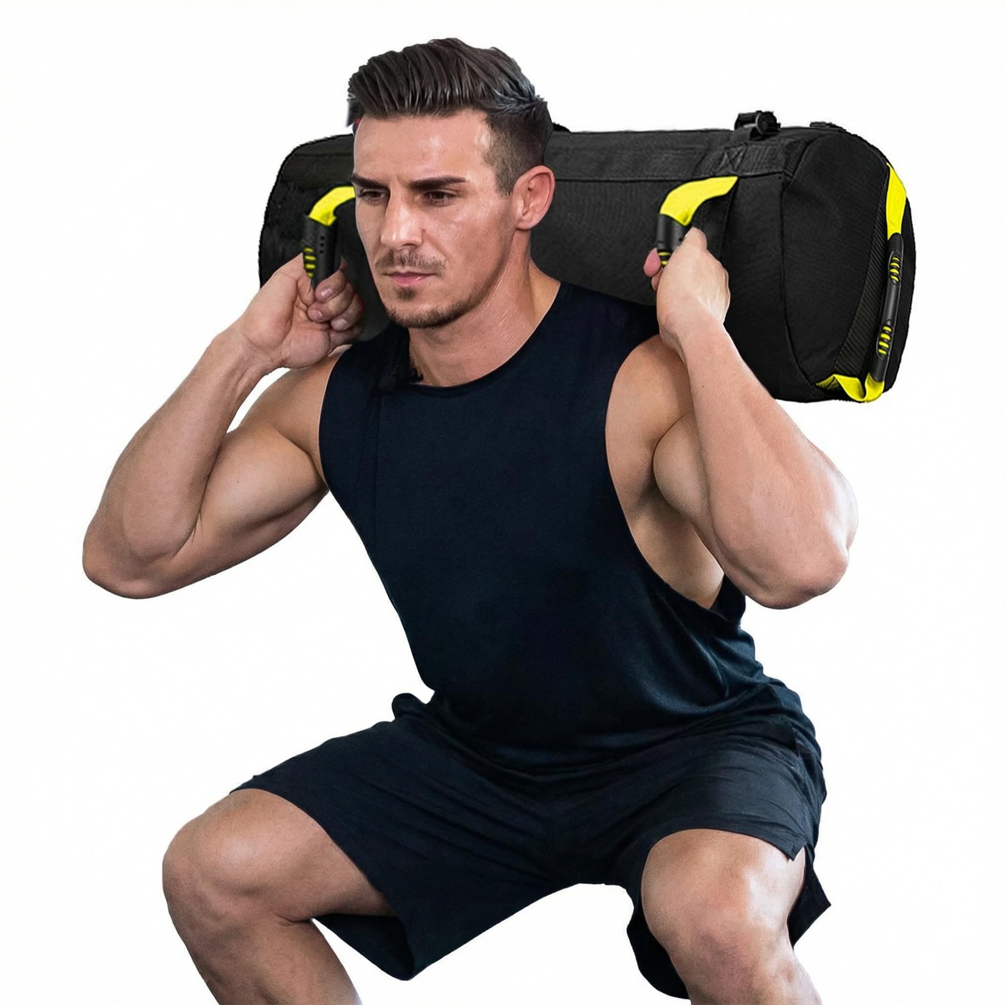 Sac de Sable Fitness Réglable Lesté avec Poignées pour Entraînement de Puissance
