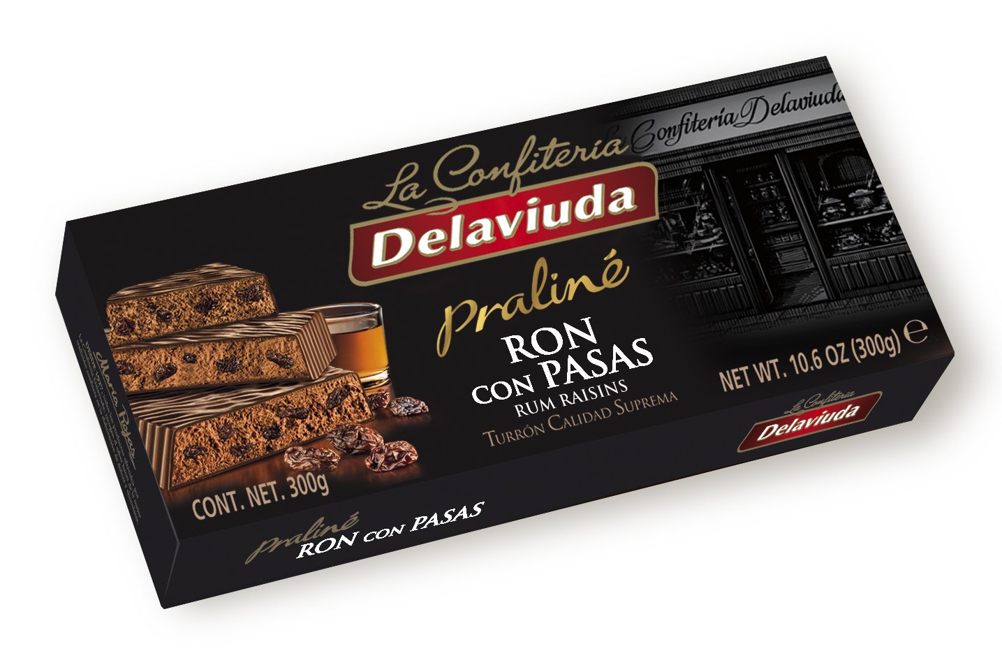DELAVIUDA TURRON RON CON PASAS 300g