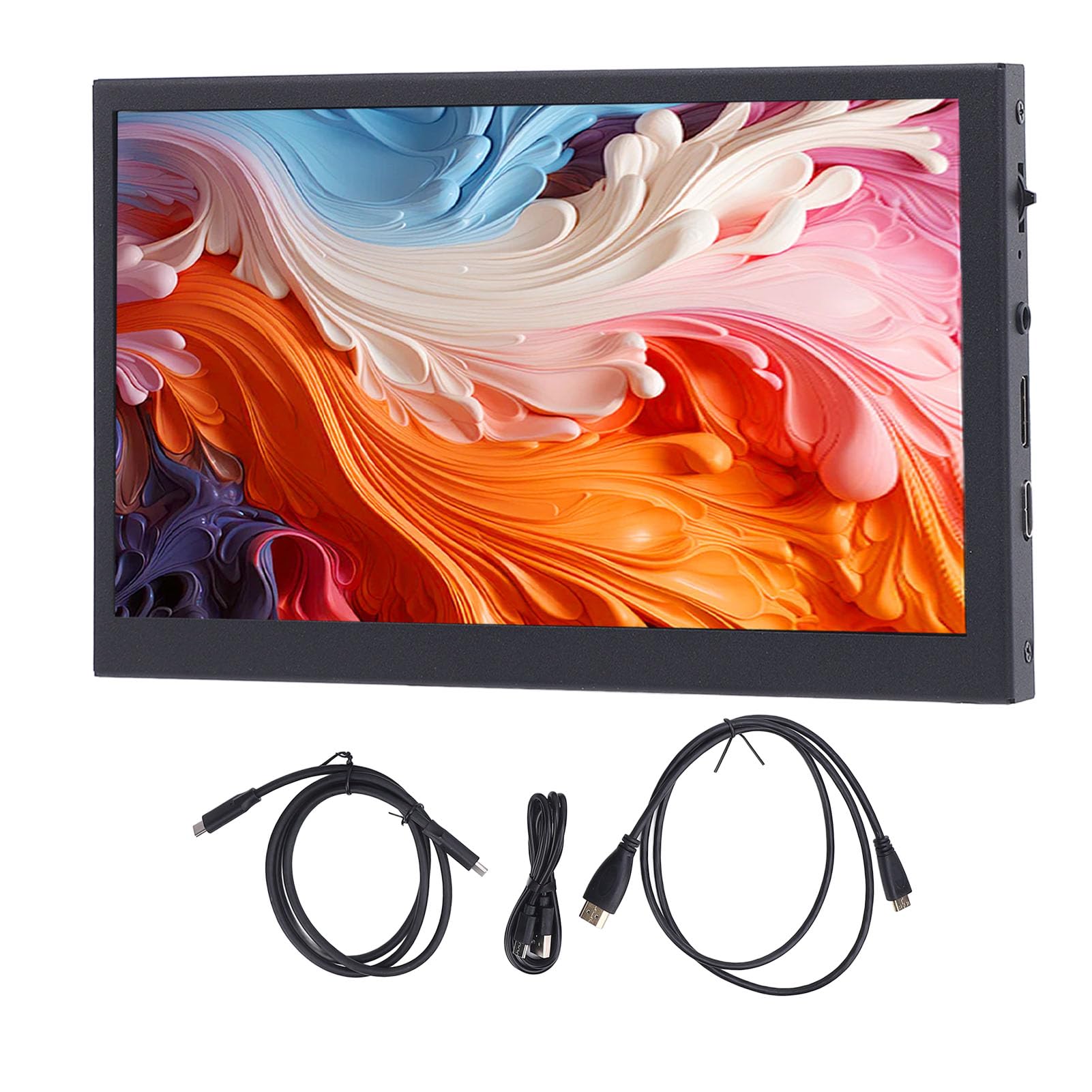 banapoy 7-calowy Ekran Monitora, 1024x600 IPS HD, Pełny Kąt Widzenia 170°, Dodatkowy Ekran VESA PC do Telewizora Komputerowego, Przenośny Przedłużacz Ekranu Dotykowego, Interfejs