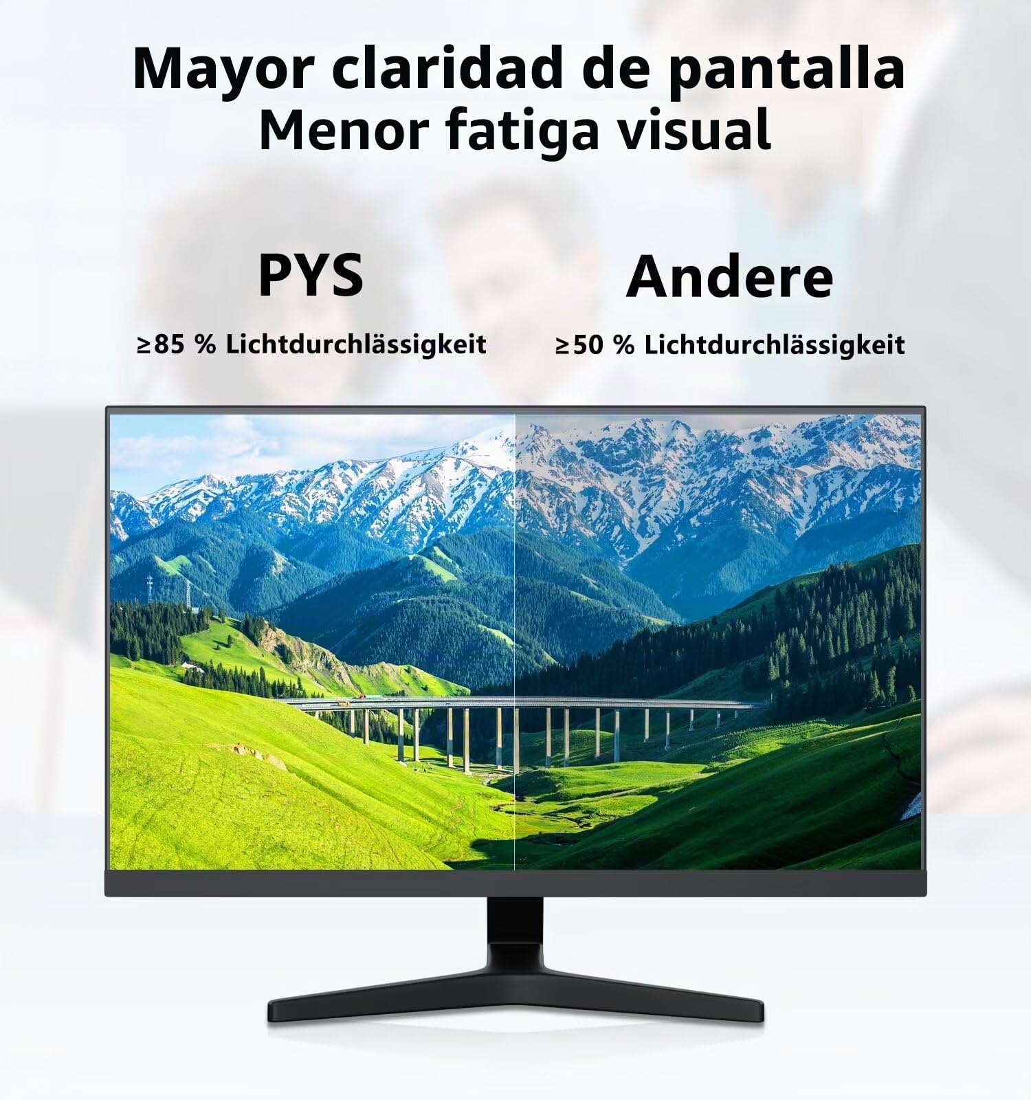 Filtro de pantalla de privacidad de computadora de 21.5 pulgadas para monitor de computadora de pantalla ancha [relación de aspecto 16:9] Película protectora antiespíaanti azulantiarañazos para