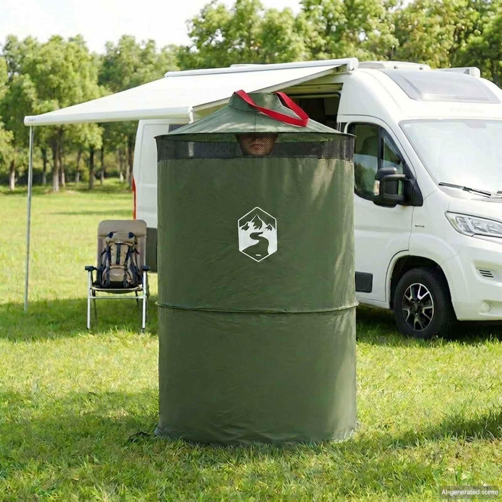 Tenda pop-up per WC, 97 x 126 cm, verde