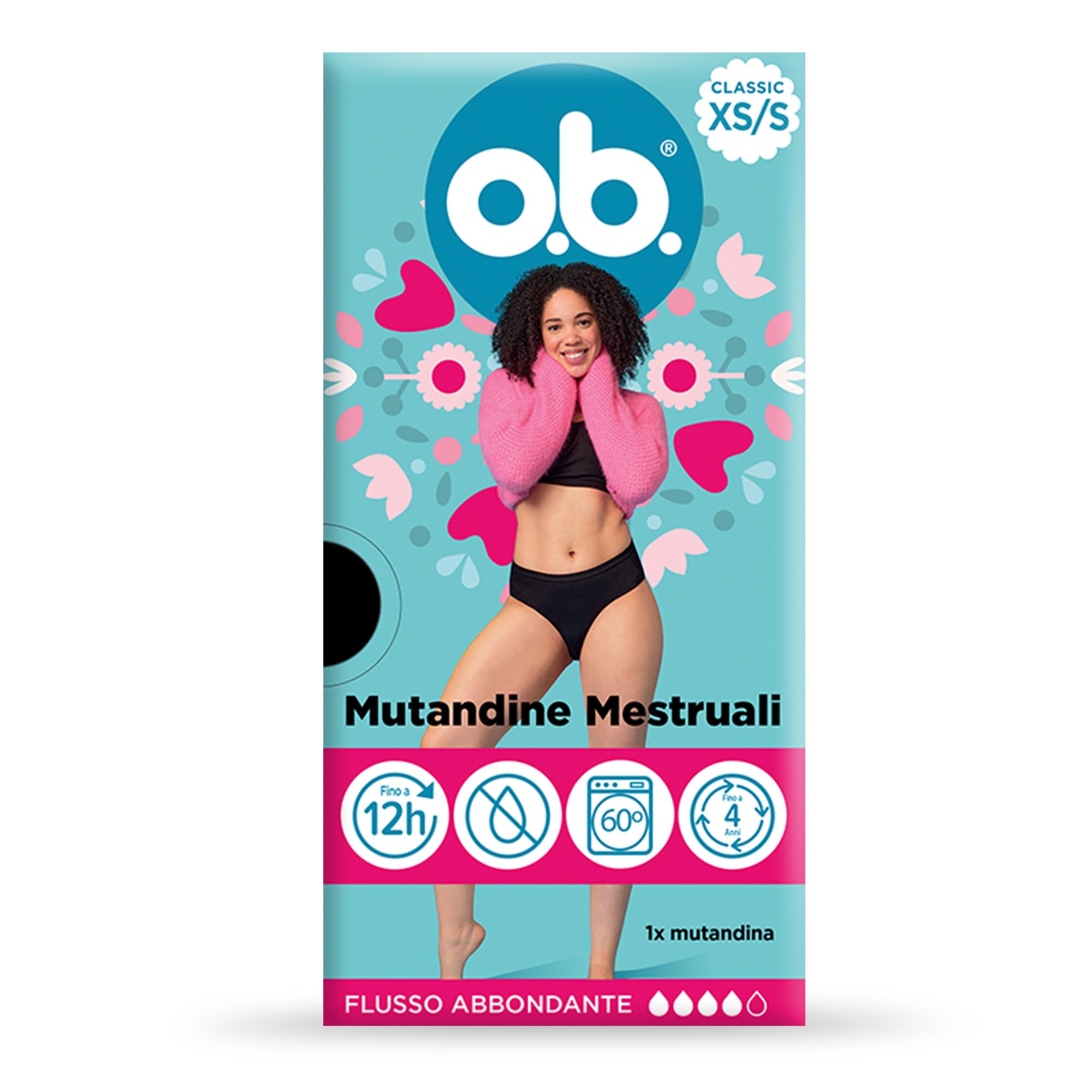 O.b. Classic Period Knickers For Heavy Periods Size Xs/S 1 Pc