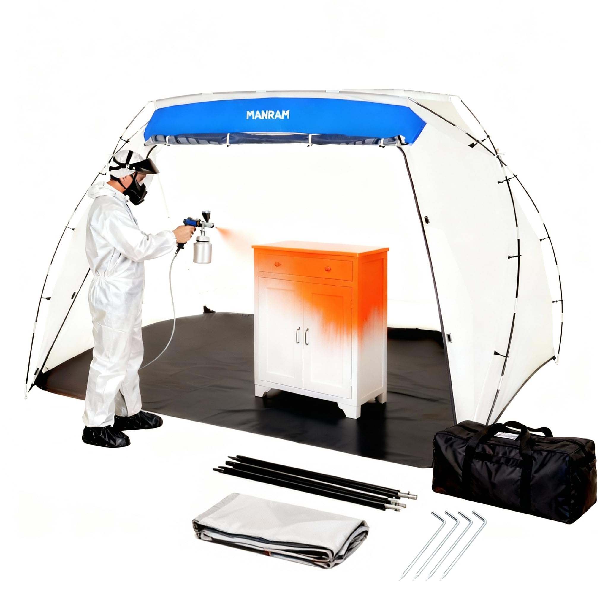 Spray Booth (9x6x5.5 ft) - Portable Paint Booth Tent, Spray Paint Booth