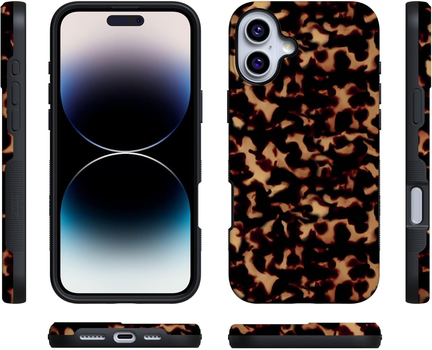 Casely iPhone 16 Case | Shell Shocked | Tortoise Print | Bold Protective Design | Compatible with MagSafe