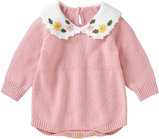 0-24 Month Boy Clothes Baby Long Sleeve Sweater Rompers Newborn Fall Bodysuit Outfit Infant Knitted Jumpsuit