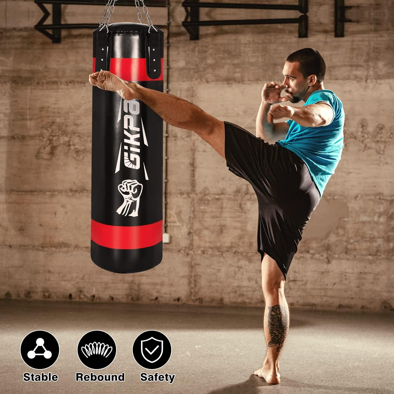 GIKPAL Punching Bag Professional Adult & Entry Level Sandbag Set, New Upgrade 2021 45lb Boxing Suspension Heavy Bag, Soft Filled Punching Bag : Sports & Outdoors