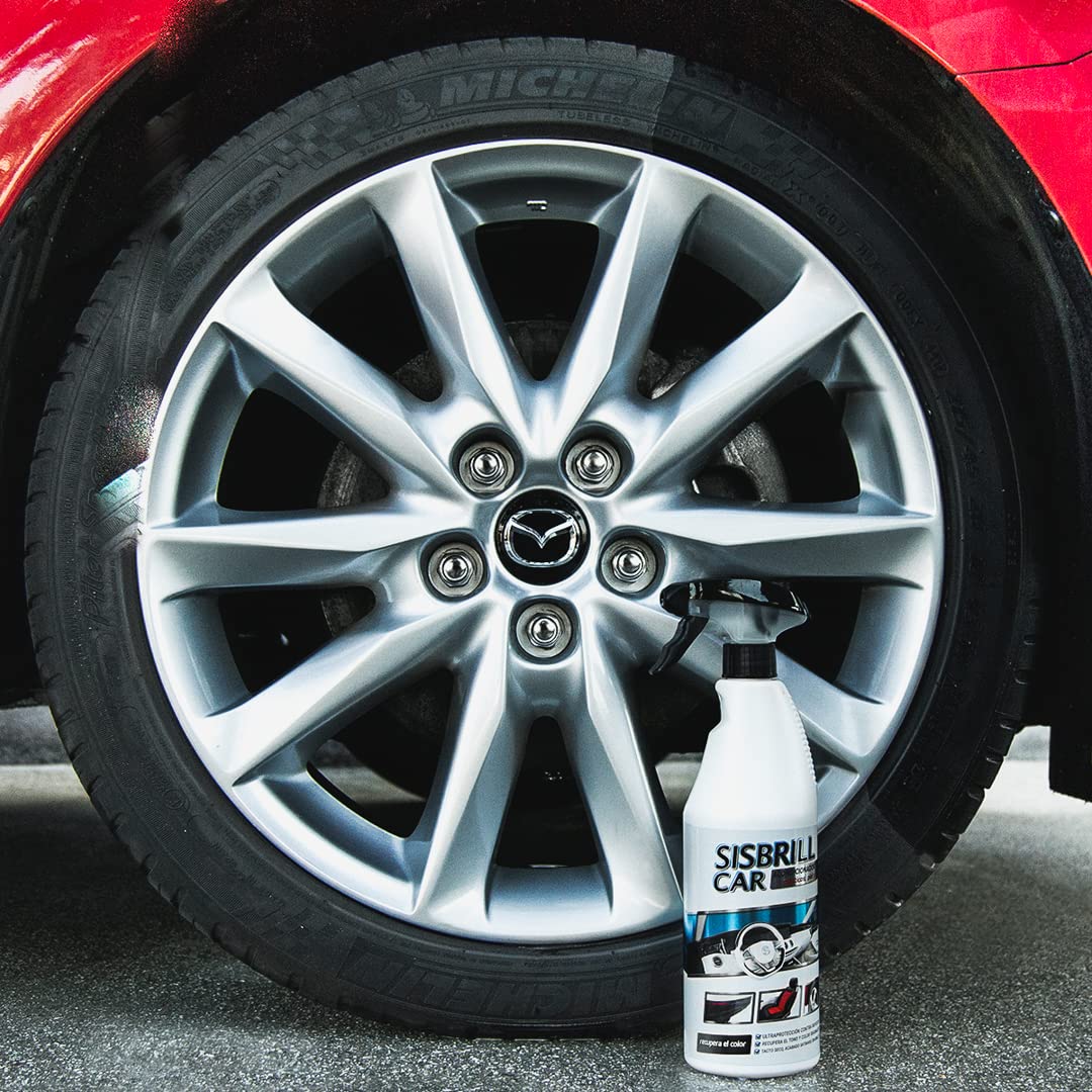 Sisbrill Kit de Limpieza y Detallado Premium – Kit Limpieza Coche Completo con Champú, Limpiallantas, Descontaminante, Cera Rápida, Limpiacristales, 361, Guante de Lavado y Toalla de Secado