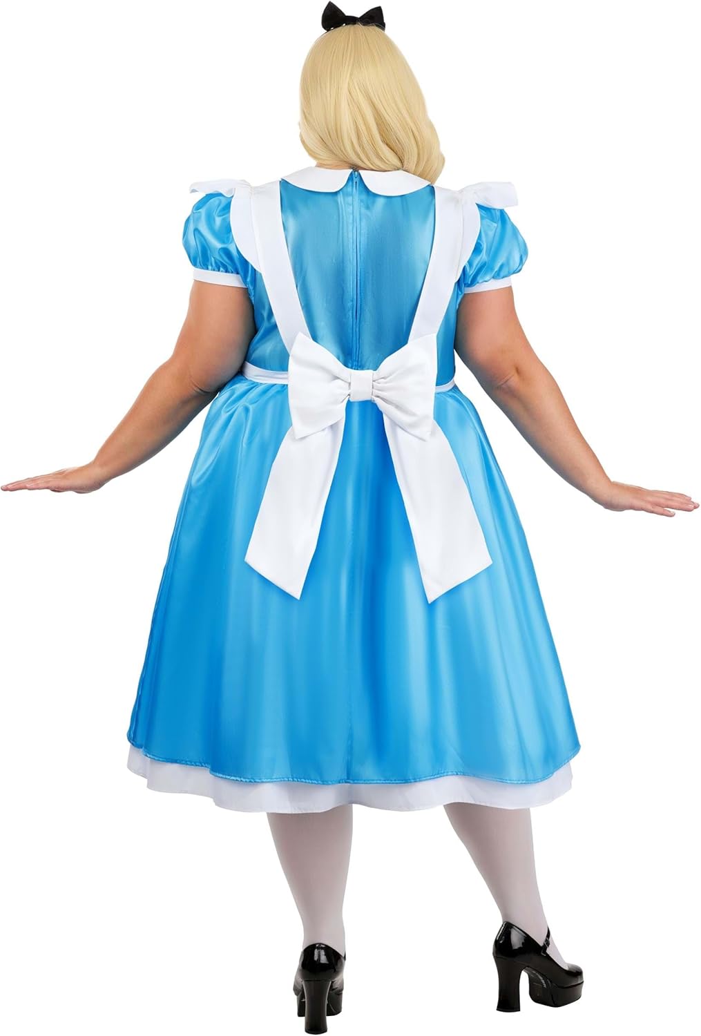 Women's Plus Size Deluxe Disney Alice Costume, Disney Princess Costumes for Adults, Blue Dress Fairytale Cosplay
