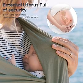 Baby Wraps Carrier, Jeroray Baby Carrier,Hands Free Infant Carrier, Lightweight,Breathable,Softness,Sage Green