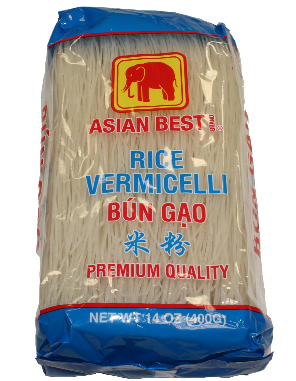 ASIANBEST Premium Rice Vermicelli Bun Gao, 14oz (3-Pack) - Authentic Vietnamese Noodles for Pho, Spring Rolls & Stir-Fries