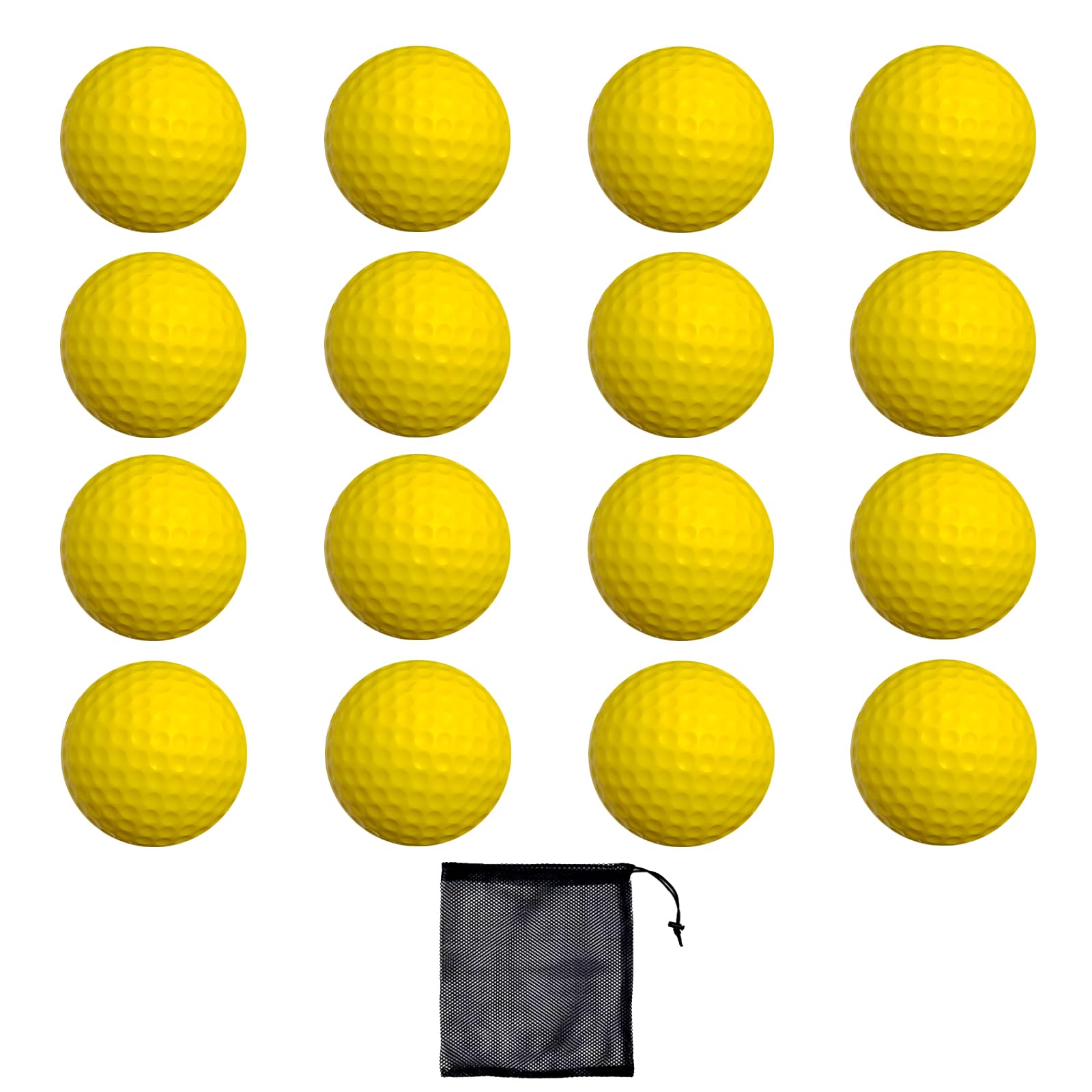 QEOCP Foam Golf Practice Balls 16 or 54 Pack Soft Limited Flight Golf Balls, Perfect for Indoor and Backyard Swing Practice!…