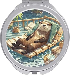 Otter Animal Travel Makeup Mirror Portable Co...