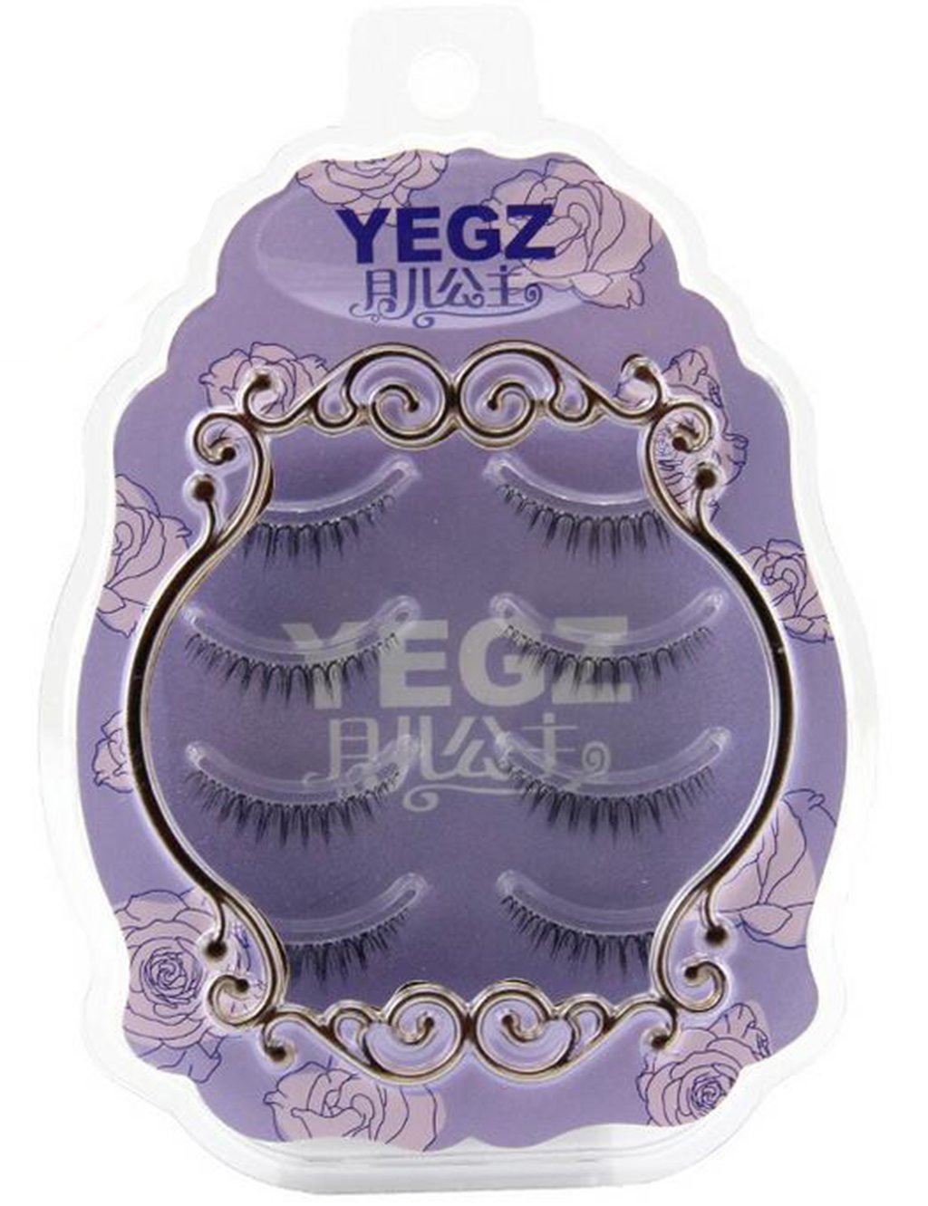 4 Pairs false eyelashes Luxury Princess Natural cross brief hand sharpened