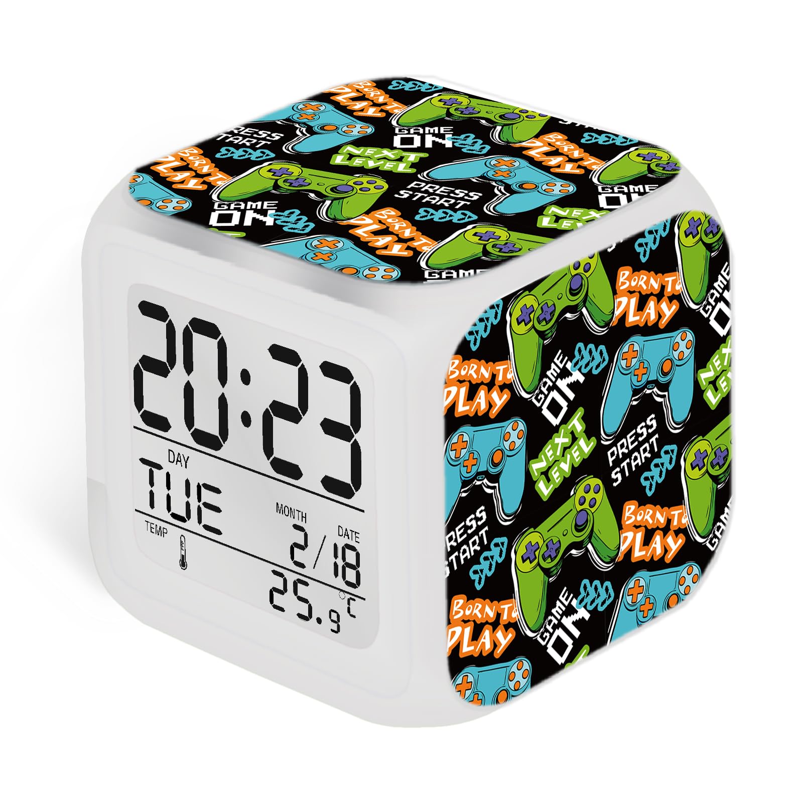 Buy ZonleeApex Alarm Clock with Joysticks Print for Boys Girls
