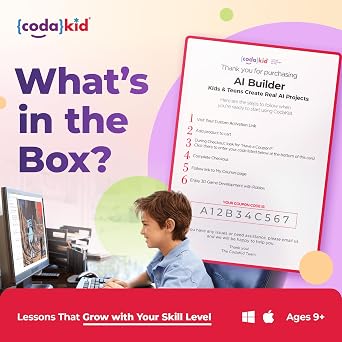 CodaKid Coding Bundle for Kids Roblox, Minecraft & AI Courses | Winning STEM Learning Program with Live Mentoring | Learn Lua, Java & AI Programming | Ages 9+ | 12-Month Access (PC & Mac)