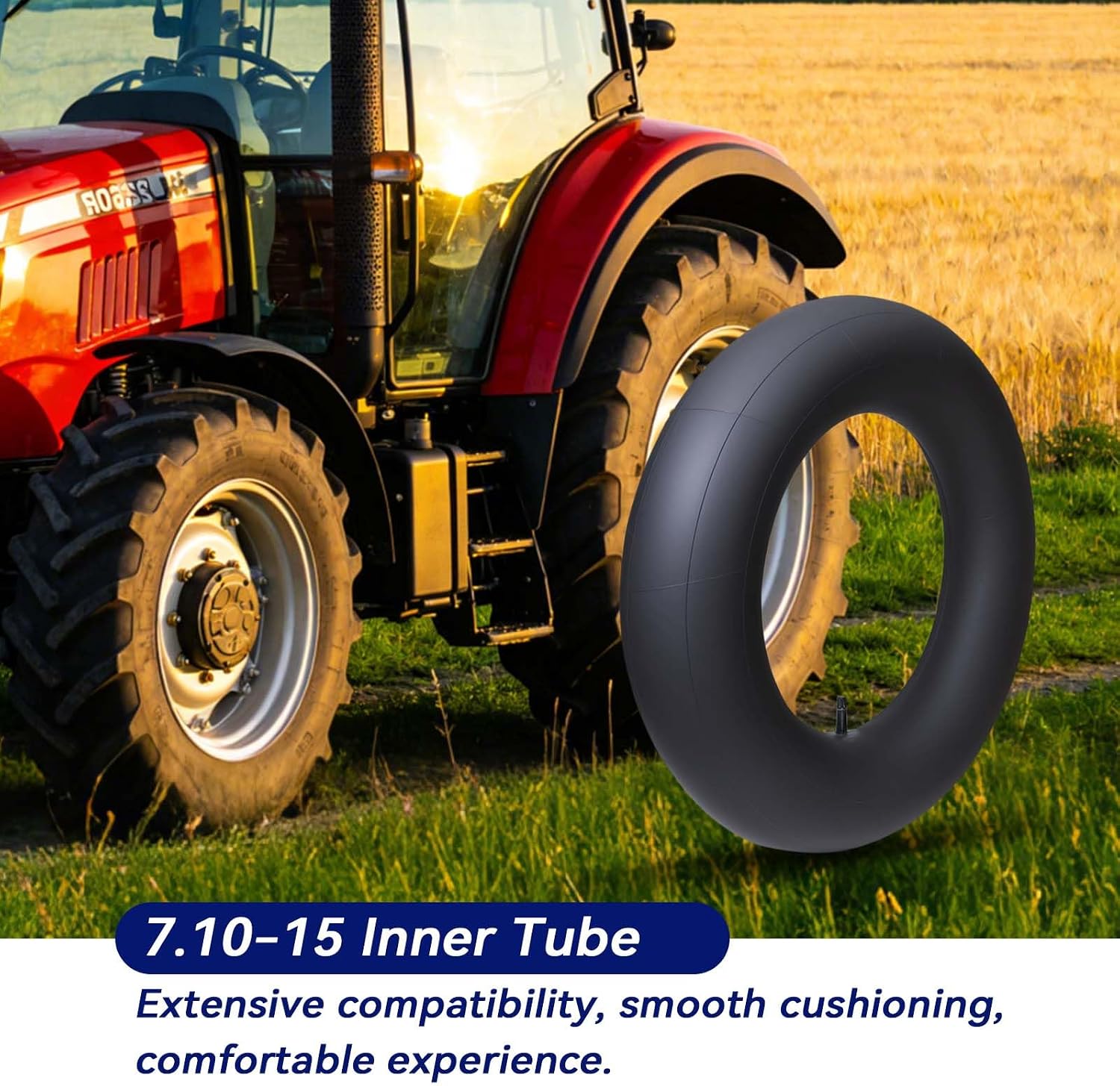 6.70-15 7.10-15 Inner Tube with Straight Valve Stem for Classic Trucks, Vans and Implements