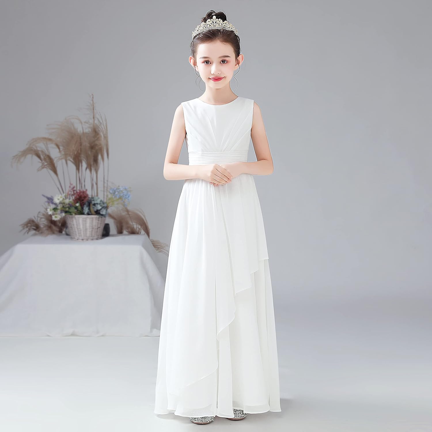 dideyttawl Chiffon Flower Girl Dresses Wedding Junior Bridesmaid Dress Evening Party Girls Formal Gown Princess Dress - Image 6