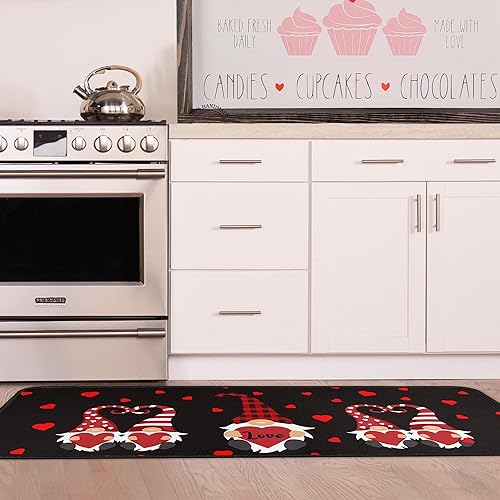 Miniatura 108 de Juego de 2 tapetes de cocina de Navidad, tapete de cocina con respaldo antideslizante, tapete de cocina decorativo lavable para decoración