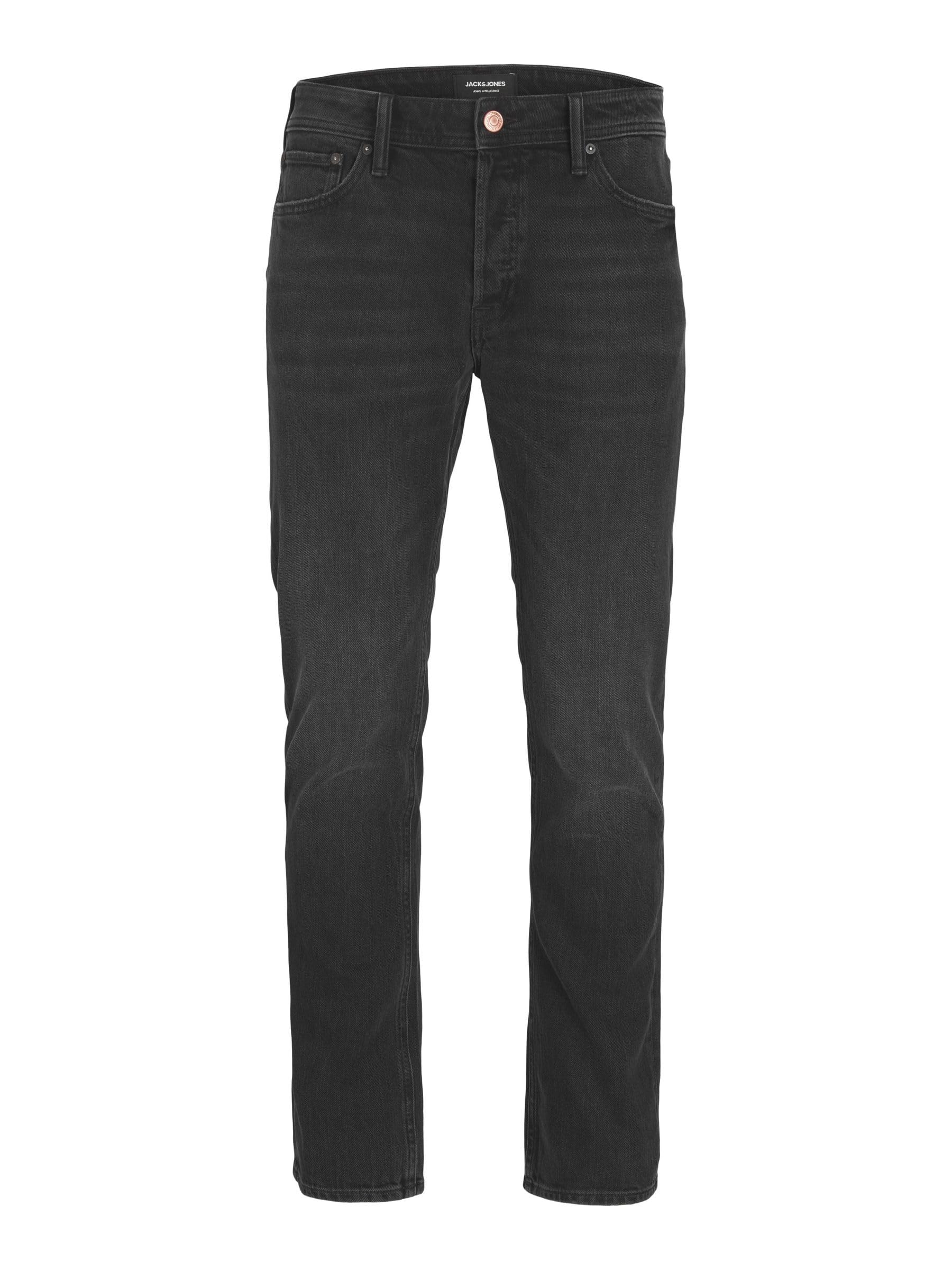 Jack & Jones Men's Black Denim Jack&Jones Plus Jjimike Jjoriginal Sbd 425 Noos Pls Jeans, 40 W/34 Large