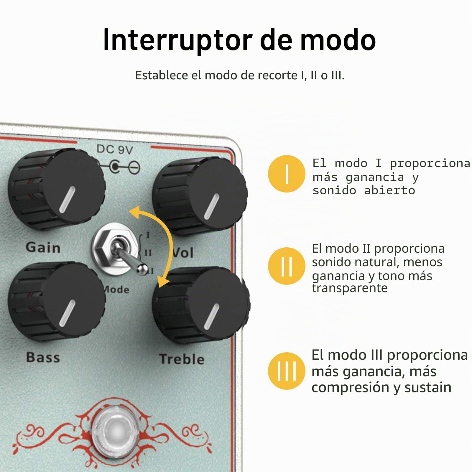 Donner Pedal de overdrive para guitarra Donner, Dumbal Drive para guitarra eléctrica, True Bypass analógico puro