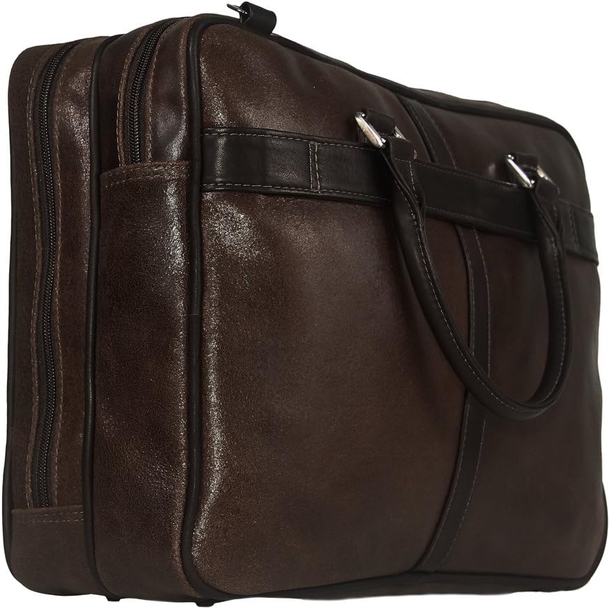Piel Leather Laptop Brief, Vintage Brown, One Size