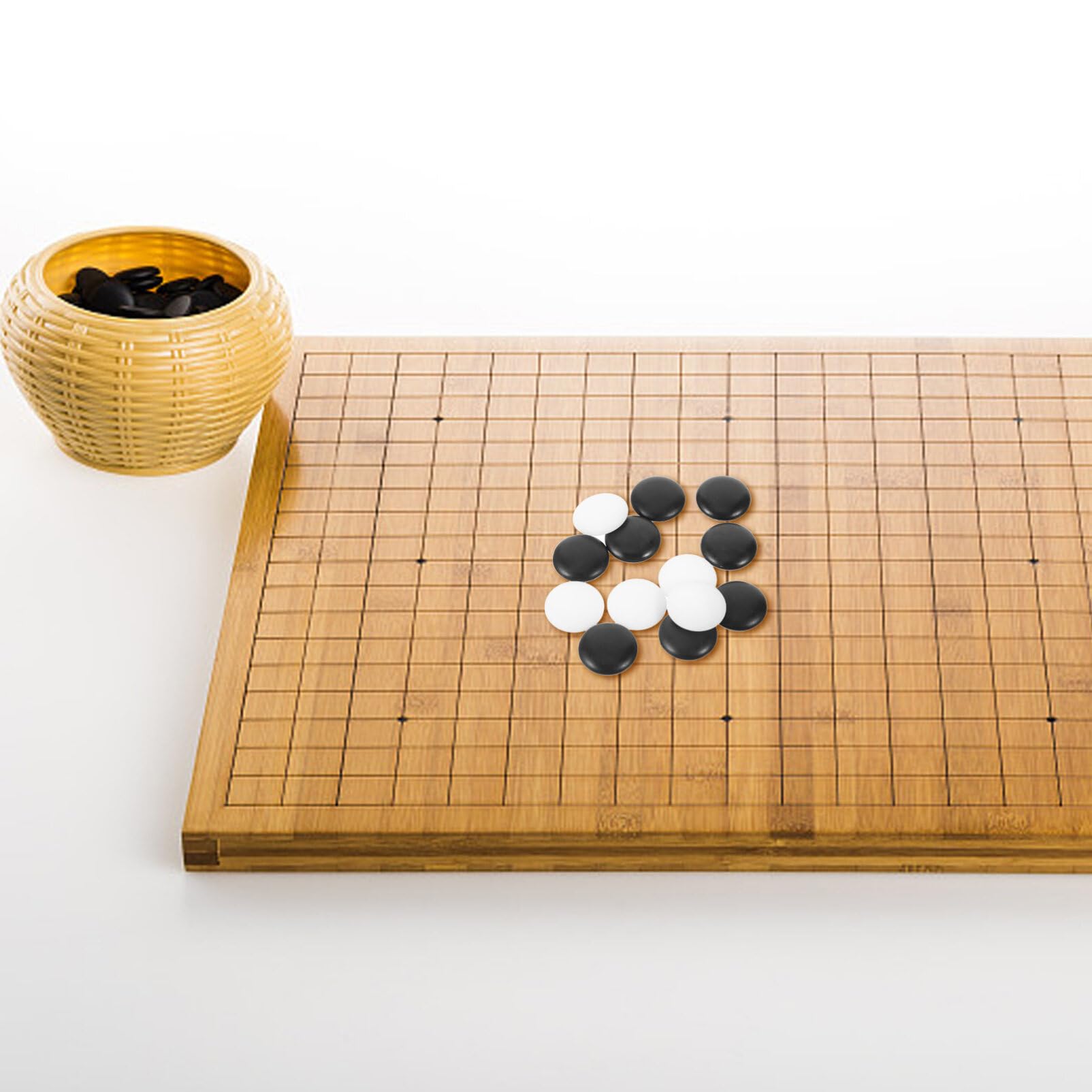 Yardwe 360 Stück Kleine Go-Schachfiguren Aus Resin Flache Robuste Spielsteine Für Klassisches Go-Brettspiel Und Kreative DIY-Projekte 0.7 Zoll Größe