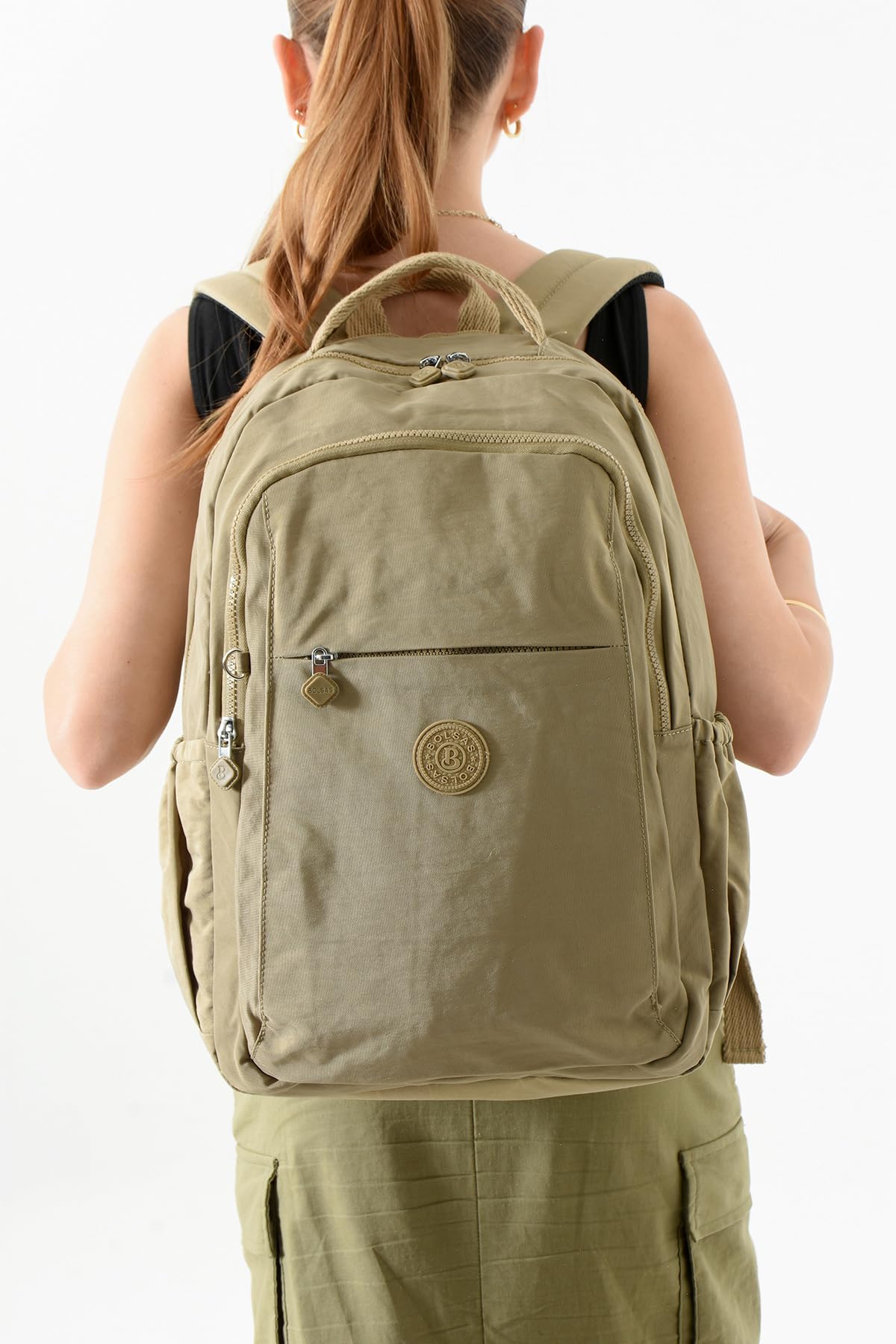 louisiana polo Bolsas Kadın Okul Sırt Çanta Vizon 1092