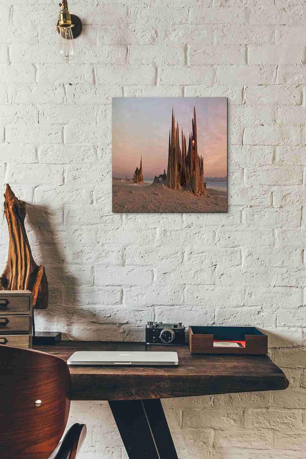 Epic Graffiti 'Cathedral' by Dariusz Klimczak, Canvas Wall Art, 12"x12"
