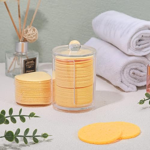 Miniatura 7 de 300 esponjas faciales comprimidas, esponjas faciales naturales para la limpieza, esponjas de limpieza facial, almohadillas exfoliantes para limpieza