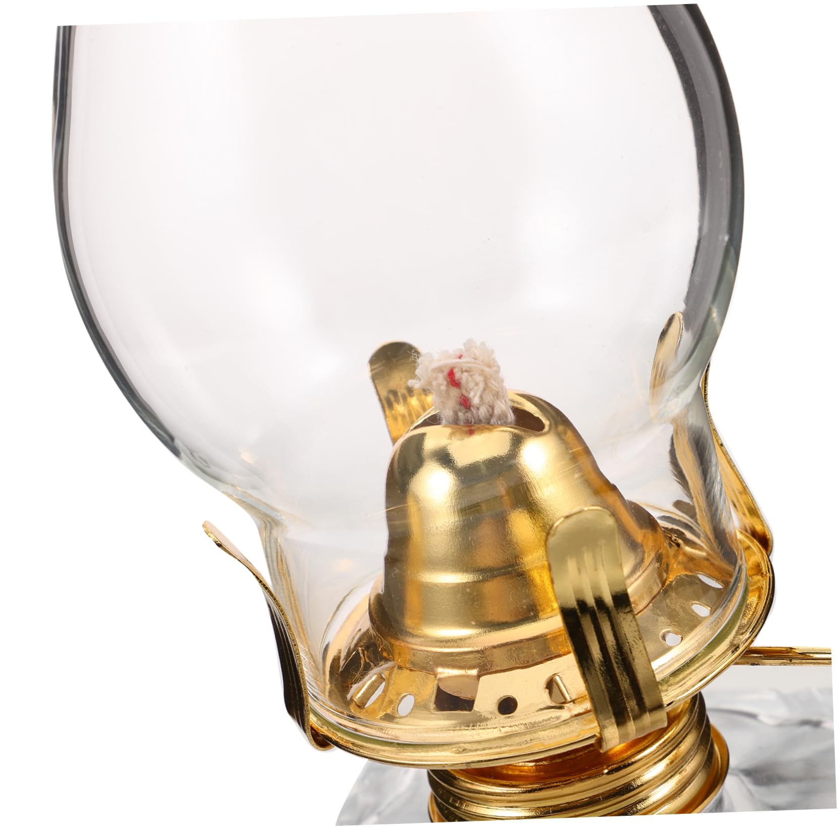 Vintage Szklana Lampa Naftowa z Kwadratową Podstawą Ręcznie Rysowana Do Użytku Wewnętrznego i Zewnętrznego Dekoracyjna Lampa Naftowa Do Domu Kempingu i Awaryjnego Oświetlenia