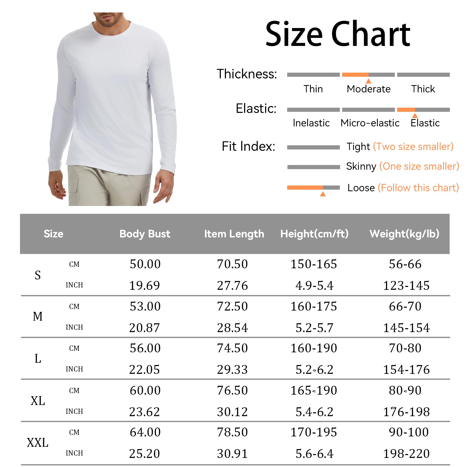 AMZSPORT Paquete de 3 Camisetas Hombre Manga Larga con Protección Solar UV UPF 50+ Camiseta Técnica Transpirable y de Secado Rápido para Correr, Deporte, Outdoor