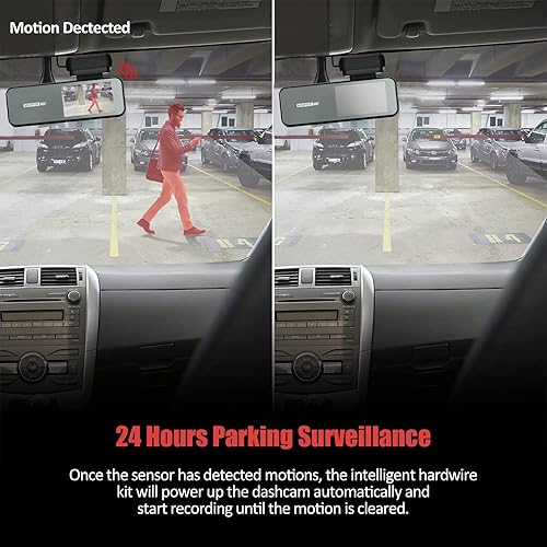 Miniatura 6 de Miofive Kit de cable duro para cámara de salpicadero, kit de cable duro micro USB de 11.5 pies para convertir 12V-24V a 5V2.4A con kit de fusibles y