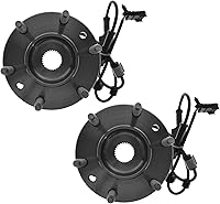 Vista 5 de TRQ Conjunto de rodamiento y cubo de rueda delantera de 2 piezas compatible con Chevrolet Trailblazer 02-09, Trailblazer EXT 02-06, GMC Envoy 02-09