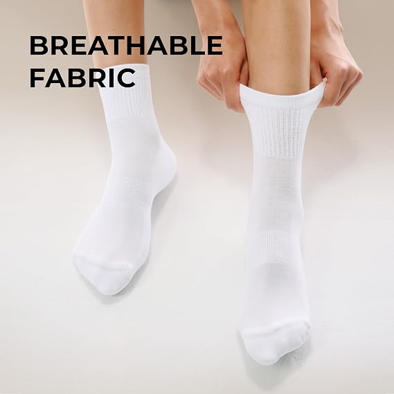 CS CELERSPORT 5 Pairs Mini Crew Ankle Socks for Women and Men