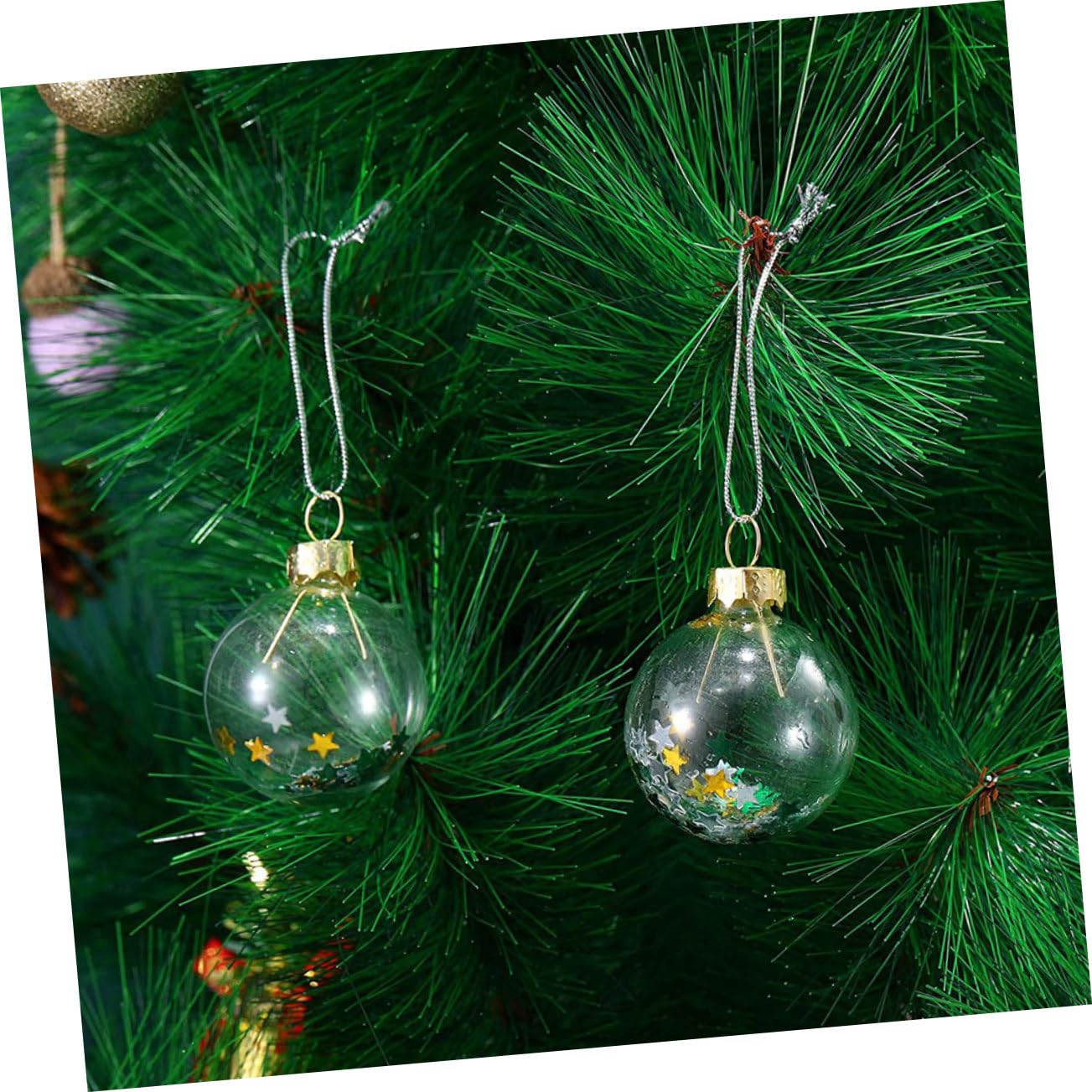 12 Pièces Lot de Boules Décoratives de Noël à Suspendre pour Sapin de Noël Pendentifs Décoratifs pour Sapin