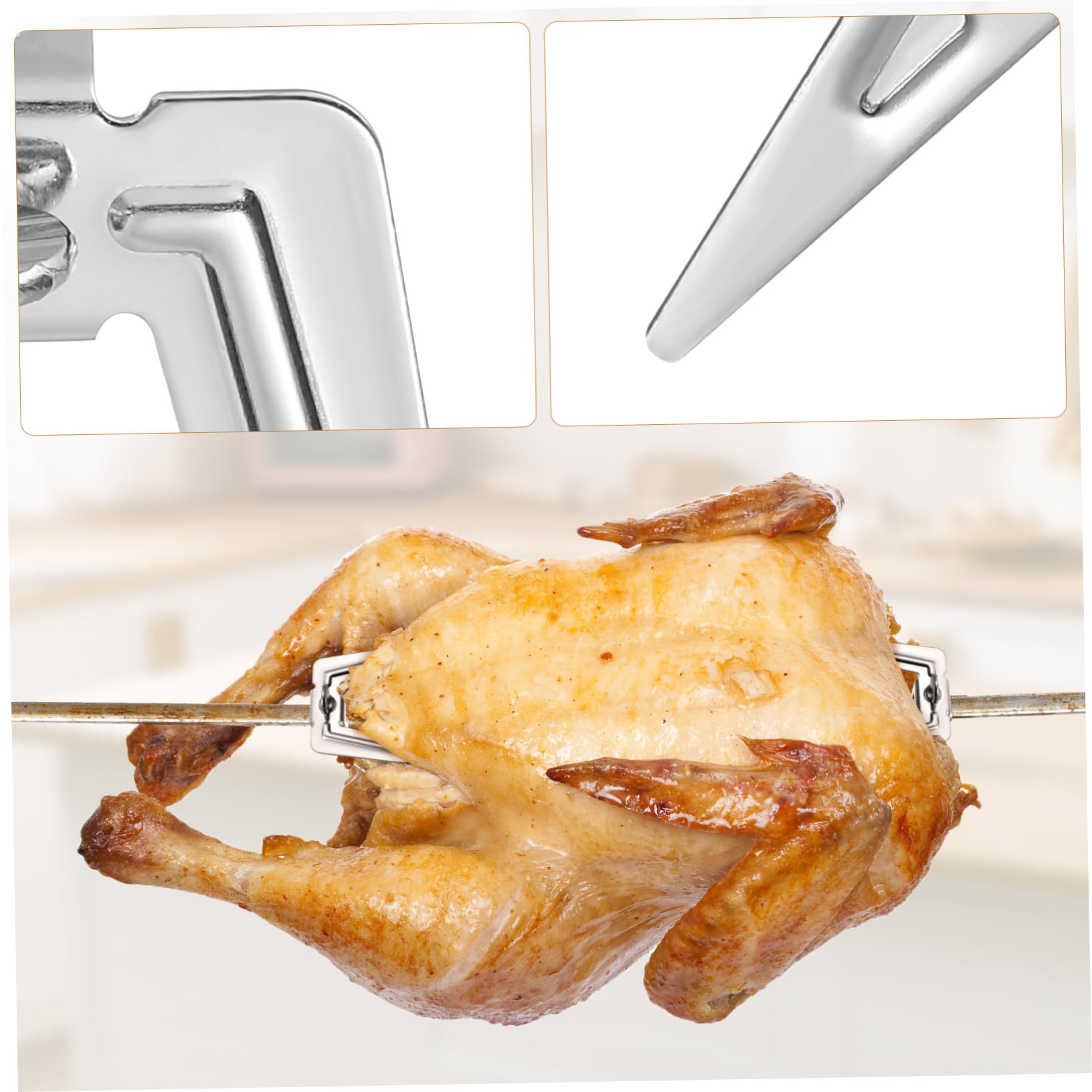 Hemobllo 30 Set Di Forchette Per Pollo Alla Griglia Componenti Per Griglia Tostapane Forno Girarrosto Asta Macchina Per Girarrosto Friggitrici Padella Forno Fornitura Di Carne