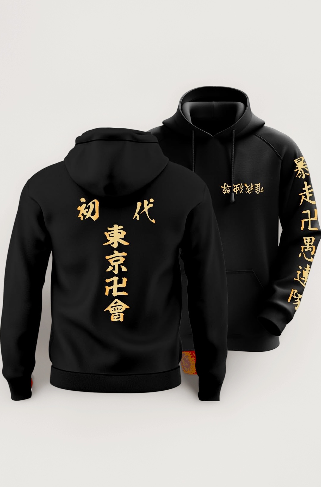 Tokyo Revengers Manji Uniform DTF Print Unisex Anime Hoodie for Men & Women 100% Cotton Anime Printed Regular Fit Hoodies