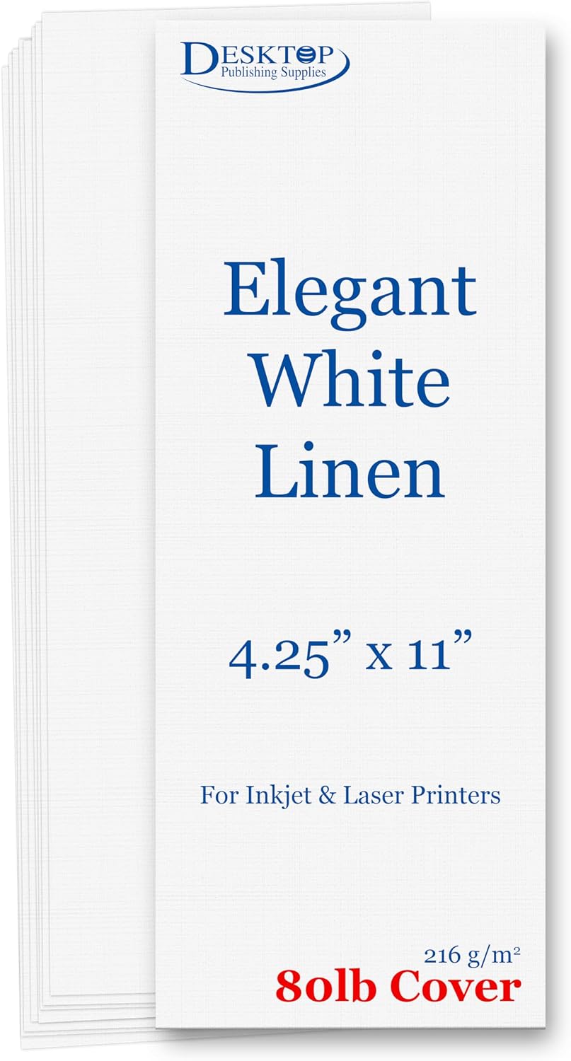 Linen Textured Natural Cream 4.25" x 11" Business Note Rack Cards - Heavyweight 80lb Cover (216gsm) - Blank Cards For Thank You, Menus, Advertising, Wedding, Bars & Restaurants - 250 Pack image 4